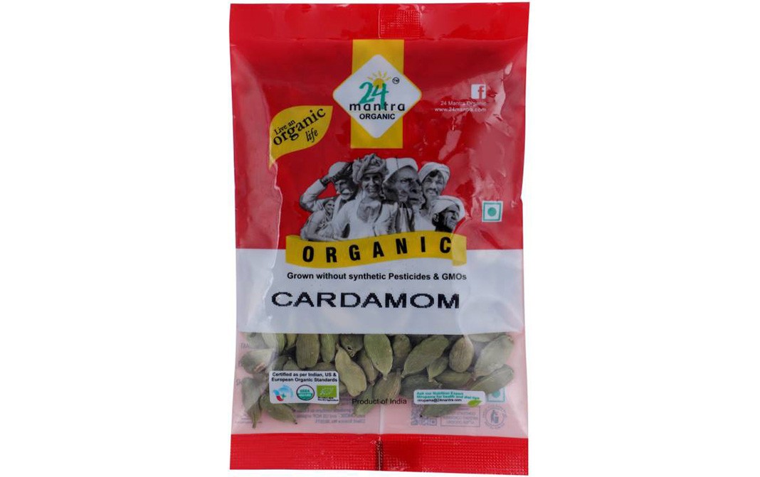 24 Mantra Organic Cardamom    Pack  50 grams